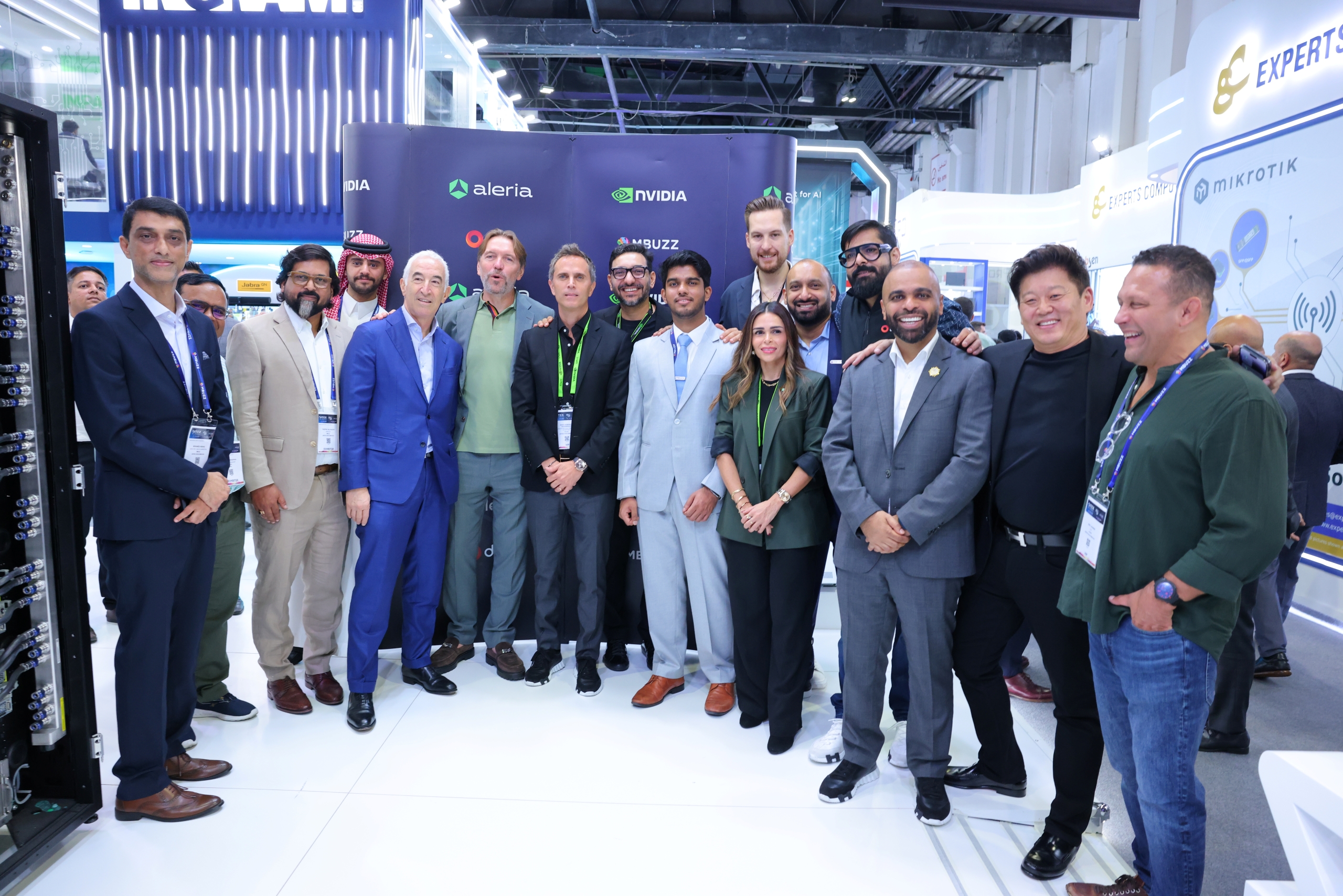 Aleria AI partnership with NVIDIA and DDN with Jerome Freani in the group picture